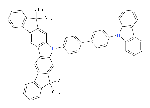 7-(4'-(9H-carbazol-9-yl)-[1,1'-biphenyl]-4-yl)-5,5,9,9-tetramethyl-7,9-dihydro-5H-diindeno[2,1-b:1',2'-h]carbazole