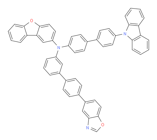 N-(4'-(9H-carbazol-9-yl)-[1,1'-biphenyl]-4-yl)-N-(4'-(benzo[d]oxazol-5-yl)-[1,1'-biphenyl]-3-yl)dibenzo[b,d]furan-2-amine