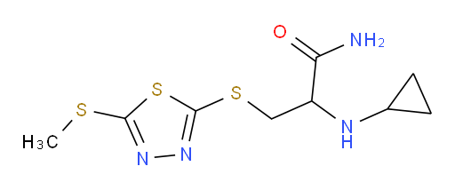 2-(cyclopropylamino)-3-((5-(methylthio)-1,3,4-thiadiazol-2-yl)thio)propanamide