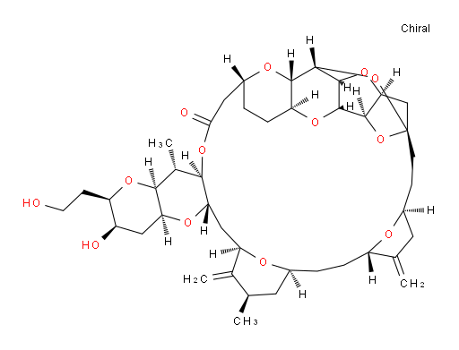 D-galacto-L-talo-L-ido-L-altro-D-allo-14-Octatriacontulo-14,11-furanosonic acid, 3,7:6,10:8,14:9,12:17,20:23,27:29,33:32,36-octaanhydro-2,4,5,13,15,16,18,19,21,22,24,25,26,28,31,34,37-heptadecadeoxy-25,31-dimethyl-19,26-bis(methylene)-, 1,30-lactone, (14R)- (9CI)