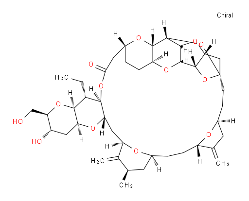 D-gluco-L-talo-L-ido-D-galacto-D-allo-14-Heptatriacontulo-14,11-furanosonic acid, 3,7:6,10:8,14:9,12:17,20:23,27:29,33:32,36-octaanhydro-2,4,5,13,15,16,18,19,21,22,24,25,26,28,31,34,37-heptadecadeoxy-31-ethyl-25-methyl-19,26-bis(methylene)-, 1,30-lactone, (14S)- (9CI)