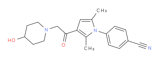 4-{3-[2-(4-hydroxypiperidin-1-yl)acetyl]-2,5-dimethyl-1H-pyrrol-1-yl}benzonitrile