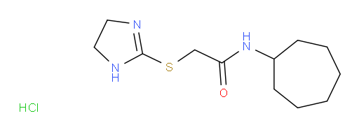 N-cycloheptyl-2-(4,5-dihydro-1H-imidazol-2-ylsulfanyl)acetamide hydrochloride