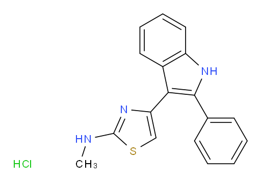 N-methyl-4-(2-phenyl-1H-indol-3-yl)-1,3-thiazol-2-amine hydrochloride
