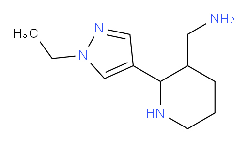 [2-(1-ethyl-1H-pyrazol-4-yl)piperidin-3-yl]methanamine
