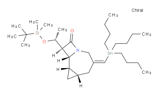 (1R,2S,4S,10S,Z)-10-((R)-1-((tert-butyldimethylsilyl)oxy)ethyl)-6-((tributylstannyl)methylene)-8-azatricyclo[6.2.0.02,4]decan-9-one
