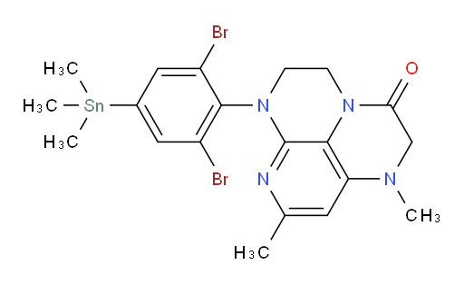 6-(2,6-dibromo-4-(trimethylstannyl)phenyl)-1,8-dimethyl-1,2,5,6-tetrahydro-1,3a,6,7-tetraazaphenalen-3(4H)-one