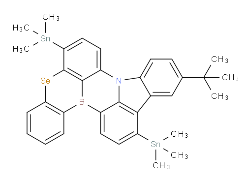 11-(tert-butyl)-6,13-bis(trimethylstannyl)-5-selena-8b-aza-15b-borabenzo[a]naphtho[1,2,3-hi]aceanthrylene