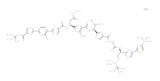 tert-butyl 2-(6-bromo-5-(4-(((S)-1-(4-(((S)-1-(4-((2-(((R)-2-((tert-butyldimethylsilyl)oxy)-1-(4-(trimethylstannyl)-[2,4'-bithiazol]-2'-yl)ethyl)amino)-2-oxoethyl)carbamoyl)thiazol-2-yl)-2-methylpropyl)carbamoyl)-5-methylthiazol-2-yl)-3-(methylamino)-3-oxopropyl)carbamoyl)thiazol-2-yl)pyridin-2-yl)thiazole-4-carboxylate