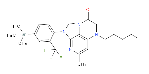 5-(4-fluorobutyl)-7-methyl-1-(2-(trifluoromethyl)-4-(trimethylstannyl)phenyl)-4,5-dihydro-1H-1,2a,5,8-tetraazaacenaphthylen-3(2H)-one