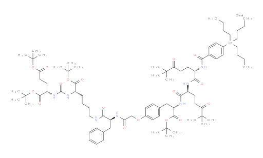 (4S,11S,15S)-tri-tert-butyl 4-benzyl-1-(4-((S)-3-(tert-butoxy)-2-((S)-2-((S)-6,6-dimethyl-5-oxo-2-(4-(tributylstannyl)benzamido)heptanamido)-6,6-dimethyl-5-oxoheptanamido)-3-oxopropyl)phenoxy)-2,5,13-trioxo-3,6,12,14-tetraazaheptadecane-11,15,17-tricarboxylate
