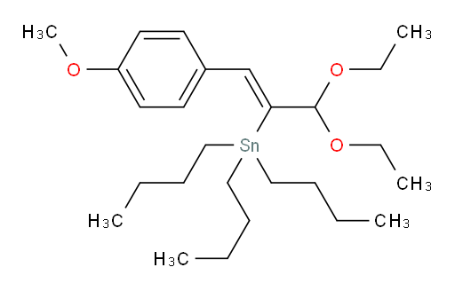 (Z)-tributyl(3,3-diethoxy-1-(4-methoxyphenyl)prop-1-en-2-yl)stannane
