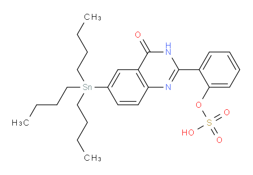 2-(4-oxo-6-(tributylstannyl)-3,4-dihydroquinazolin-2-yl)phenyl hydrogen sulfate