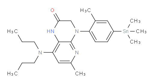 8-(dipropylamino)-6-methyl-4-(2-methyl-4-(trimethylstannyl)phenyl)-3,4-dihydropyrido[2,3-b]pyrazin-2(1H)-one