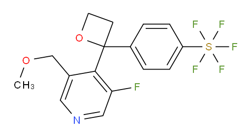 4-(2-(3-fluoro-5-(methoxymethyl)pyridin-4-yl)oxetan-2-yl)(pentafluoromercapto)benzene