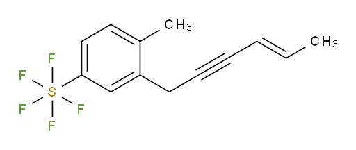 (E)-3-(hex-4-en-2-yn-1-yl)-4-methyl(pentafluoromercapto)benzene