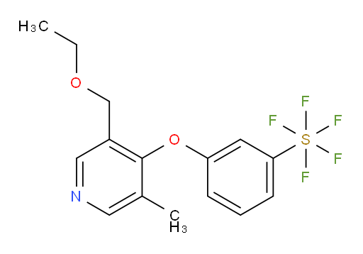 3-((3-(ethoxymethyl)-5-methylpyridin-4-yl)oxy)(pentafluoromercapto)benzene