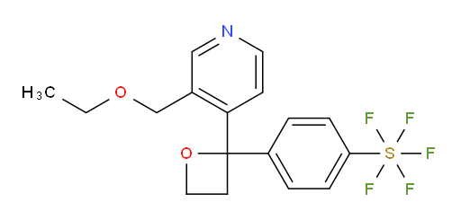 4-(2-(3-(ethoxymethyl)pyridin-4-yl)oxetan-2-yl)(pentafluoromercapto)benzene