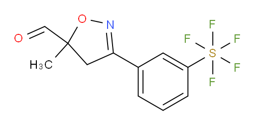 3-(3-(pentafluoromercapto)phenyl)-5-methyl-4,5-dihydroisoxazole-5-carbaldehyde