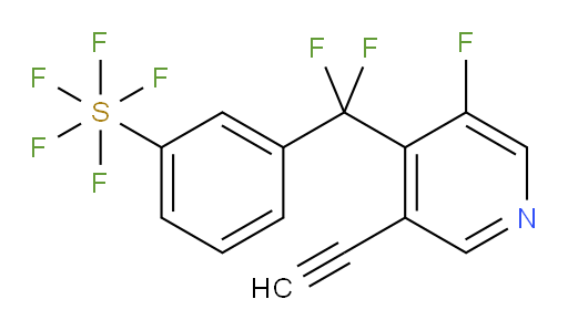 3-((3-ethynyl-5-fluoropyridin-4-yl)difluoromethyl)(pentafluoromercapto)benzene