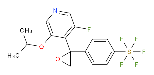 4-(2-(3-fluoro-5-isopropoxypyridin-4-yl)oxiran-2-yl)(pentafluoromercapto)benzene