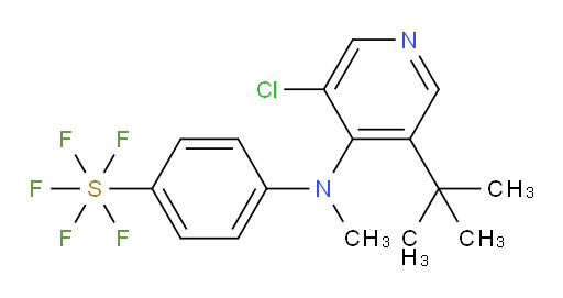 4-((3-(tert-butyl)-5-chloropyridin-4-yl)(methyl)amino)(pentafluoromercapto)benzene