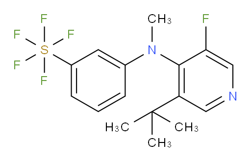 3-((3-(tert-butyl)-5-fluoropyridin-4-yl)(methyl)amino)(pentafluoromercapto)benzene