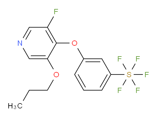 3-((3-fluoro-5-propoxypyridin-4-yl)oxy)(pentafluoromercapto)benzene