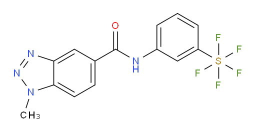 N-(3-(pentafluoromercapto)phenyl)-1-methyl-1H-benzo[d][1,2,3]triazole-5-carboxamide