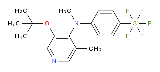 4-((3-(tert-butoxy)-5-methylpyridin-4-yl)(methyl)amino)(pentafluoromercapto)benzene