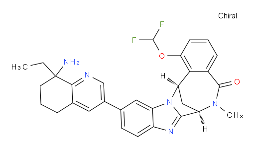(7R,14R)-11-(8-amino-8-ethyl-5,6,7,8-tetrahydro-quinolin-3-yl)-1-(difluoromethoxy)-6,7-dihydro-6-methyl-7,14-Methanobenzimidazo[1,2-b][2,5]benzodiazocin-5(14H)--one