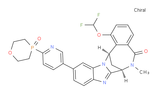 (7R,14R)-1-(difluoromethoxy)-6,7-dihydro-6-methyl-11-[6-[(4-oxido-1,4-oxaphosphorinan-3-yl)(4-oxido-1,4-oxaphosphorinan-5-yl)phosphinyl]pyridin-3-yl]-7,14-Methanobenzimidazo[1,2-b][2,5]benzodiazocin-5(14H)--one