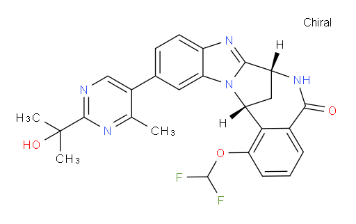 (7R,14R)-1-(Difluoromethoxy)-6,7-dihydro-11-[2-(1-hydroxy-1-methylethyl)-4-methylpyrimidin-5-yl]-7,14-methanobenzimidazo[1,2-b][2,5]benzodiazocin-5(14H)--one