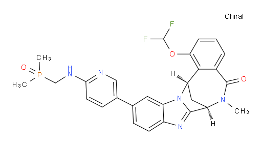 (7R,14R)-1-(difluoromethoxy)-11-[6-[[(dimethylphosphinyl)methyl]amino]pyridin-3-yl]-6,7-dihydro-6-methyl-7,14-Methanobenzimidazo[1,2-b][2,5]benzodiazocin-5(14H)--one