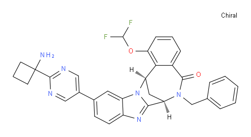 (7R,14R)-11-(2-(1-aminocyclobutyl)pyrimidin-5-yl)-6-benzyl-1-(difluoromethoxy)-6,7-dihydro-7,14-methanobenzo[f]benzo[4,5]imidazo[1,2-a][1,4]diazocin-5(14H)-one