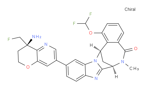 (7R,14R)-11-[(4R)-4-amino-4-(fluoromethyl)-3,4-dihydro-2H-pyrano[3,2-b]pyridin-7-yl]-1-(difluoromethoxy)-6,7-dihydro-6-methyl-7,14-Methanobenzimidazo[1,2-b][2,5]benzodiazocin-5(14H)--one