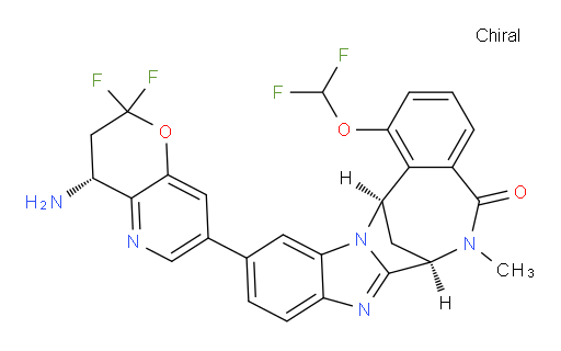 (7R,14R)-11-[(4R)-4-amino-2,2-difluoro-3,4-dihydro-2H-pyrano[3,2-b]pyridin-7-yl]-1-(difluoromethoxy)-6,7-dihydro-6-methyl-7,14-Methanobenzimidazo[1,2-b][2,5]benzodiazocin-5(14H)--one