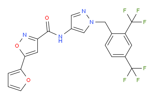 N-(1-(2,4-bis(trifluoromethyl)benzyl)-1H-pyrazol-4-yl)-5-(furan-2-yl)isoxazole-3-carboxamide
