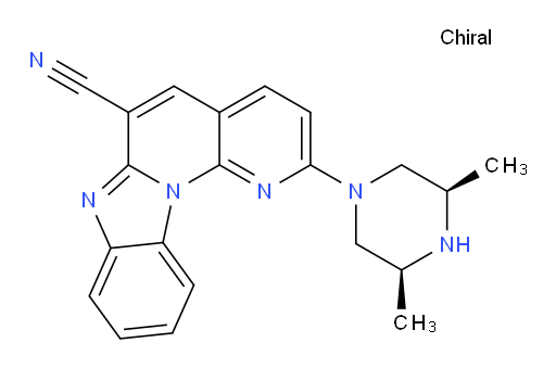 2-((3R,5S)-3,5-dimethylpiperazin-1-yl)benzo[4,5]imidazo[1,2-a][1,8]naphthyridine-6-carbonitrile