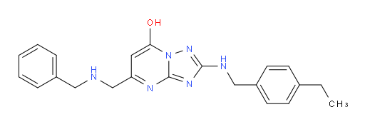 5-((benzylamino)methyl)-2-((4-ethylbenzyl)amino)-[1,2,4]triazolo[1,5-a]pyrimidin-7-ol