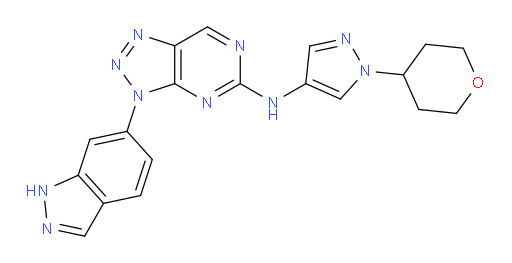 3-(1H-Indazol-6-yl)-N-[1-(tetrahydro-2H-pyran-4-yl)-1H-pyrazol-4-yl]-3H-1,2,3-triazolo[4,5-d]pyrimidin-5-amine