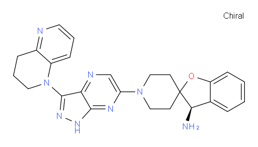 (R)-1'-(3-(3,4-dihydro-1,5-naphthyridin-1(2H)-yl)-1H-pyrazolo[3,4-b]pyrazin-6-yl)-3H-spiro[benzofuran-2,4'-piperidin]-3-amine