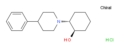 Cyclohexanol, 2-(4-phenyl-1-piperidinyl)-, hydrochloride (1:1), (1R,2R)-rel-