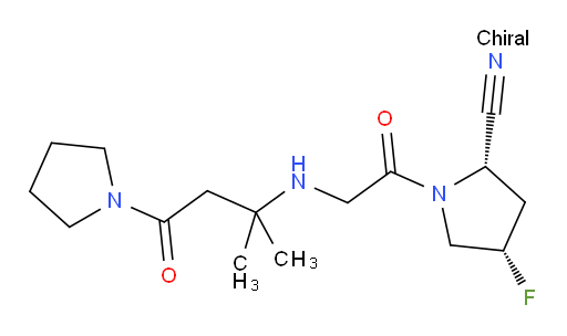 (2S,4S)-4-fluoro-1-(2-((2-methyl-4-oxo-4-(pyrrolidin-1-yl)butan-2-yl)amino)acetyl)pyrrolidine-2-carbonitrile
