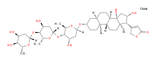 4-((3S,5R,8R,9S,10S,13R,14S,16S,17R)-3-(((2R,4S,5S,6R)-5-(((2S,4S,5S,6R)-5-(((2S,4S,5S,6R)-4,5-dihydroxy-6-methyltetrahydro-2H-pyran-2-yl)oxy)-4-hydroxy-6-methyltetrahydro-2H-pyran-2-yl)oxy)-4-hydroxy-6-methyltetrahydro-2H-pyran-2-yl)oxy)-14,16-dihydroxy-10,13-dimethylhexadecahydro-1H-cyclopenta[a]phenanthren-17-yl)furan-2(5H)-one