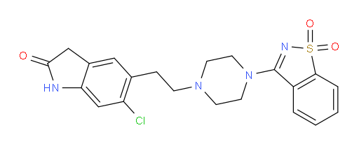 6-chloro-5-(2-(4-(1,1-dioxidobenzo[d]isothiazol-3-yl)piperazin-1-yl)ethyl)indolin-2-one