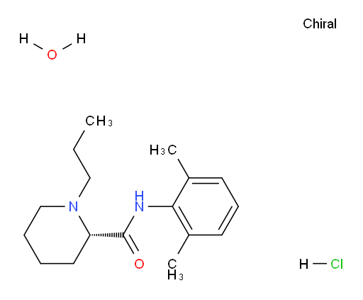(S)-N-(2,6-dimethylphenyl)-1-propylpiperidine-2-carboxamide hydrochloride hydrate