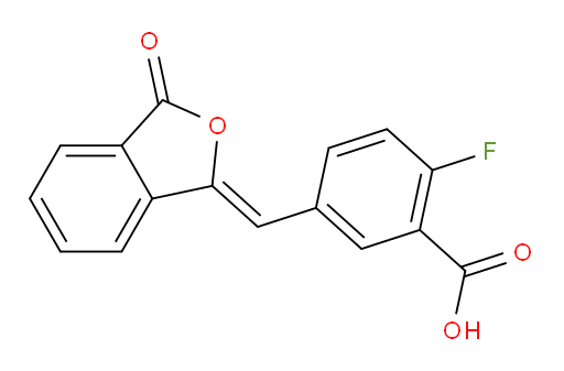 (Z)-2-fluoro-5-((3-oxoisobenzofuran-1(3H)-ylidene)methyl)benzoic acid