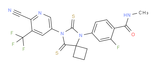 4-[7-[6-Cyano-5-(trifluoromethyl)-3-pyridinyl]-6,8-dithioxo-5,7-diazaspiro[3.4]oct-5-yl]-2-fluoro-N-methylbenzamide