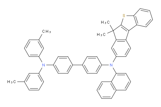 N4-(6,6-dimethyl-6H-benzo[b]indeno[1,2-d]thiophen-8-yl)-N4-(naphthalen-1-yl)-N4',N4'-di-m-tolyl-[1,1'-biphenyl]-4,4'-diamine